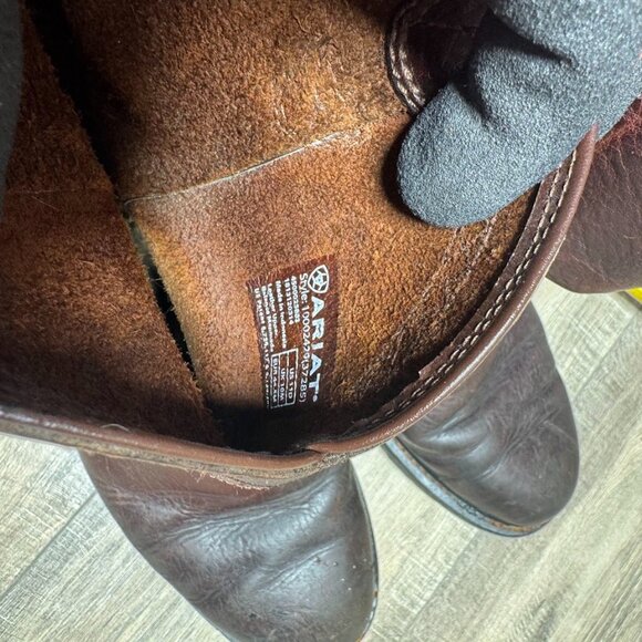 Ariat Roper Brown Leather Cowboy Boots Men's Size 11 - Picture 5 of 6